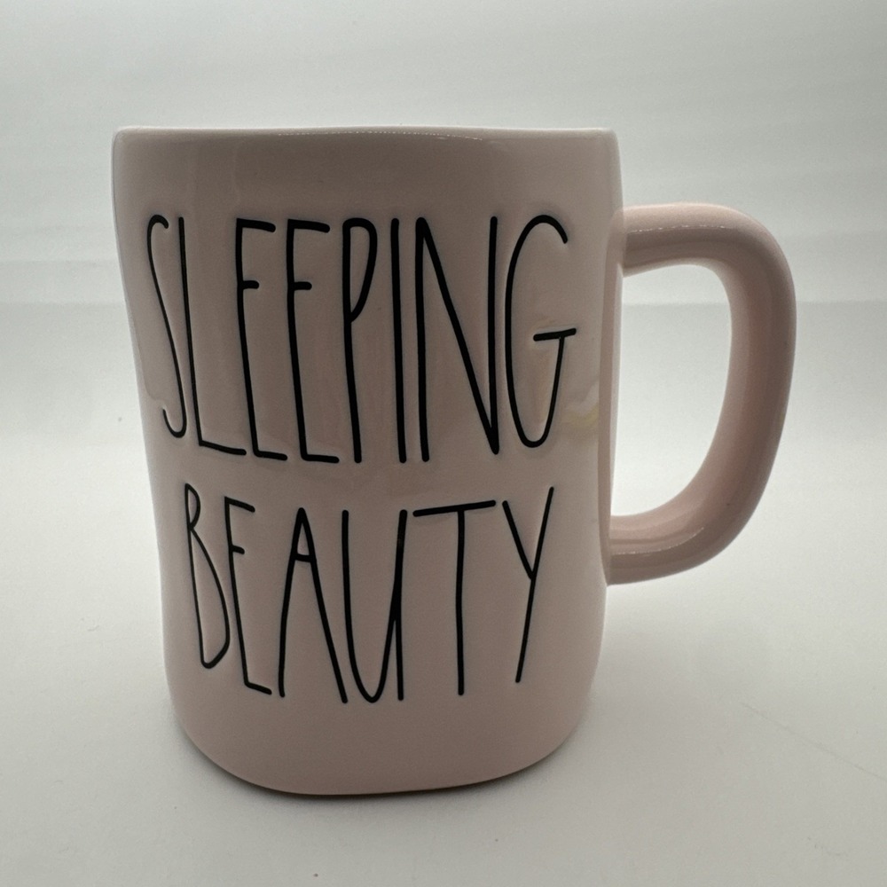 Rae Dunn Light Pink Mug Artesian Collection 'SLEEPING BEAUTY' Disney Princess